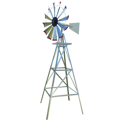 11' Windmill with Plain Tail and Metal Stand