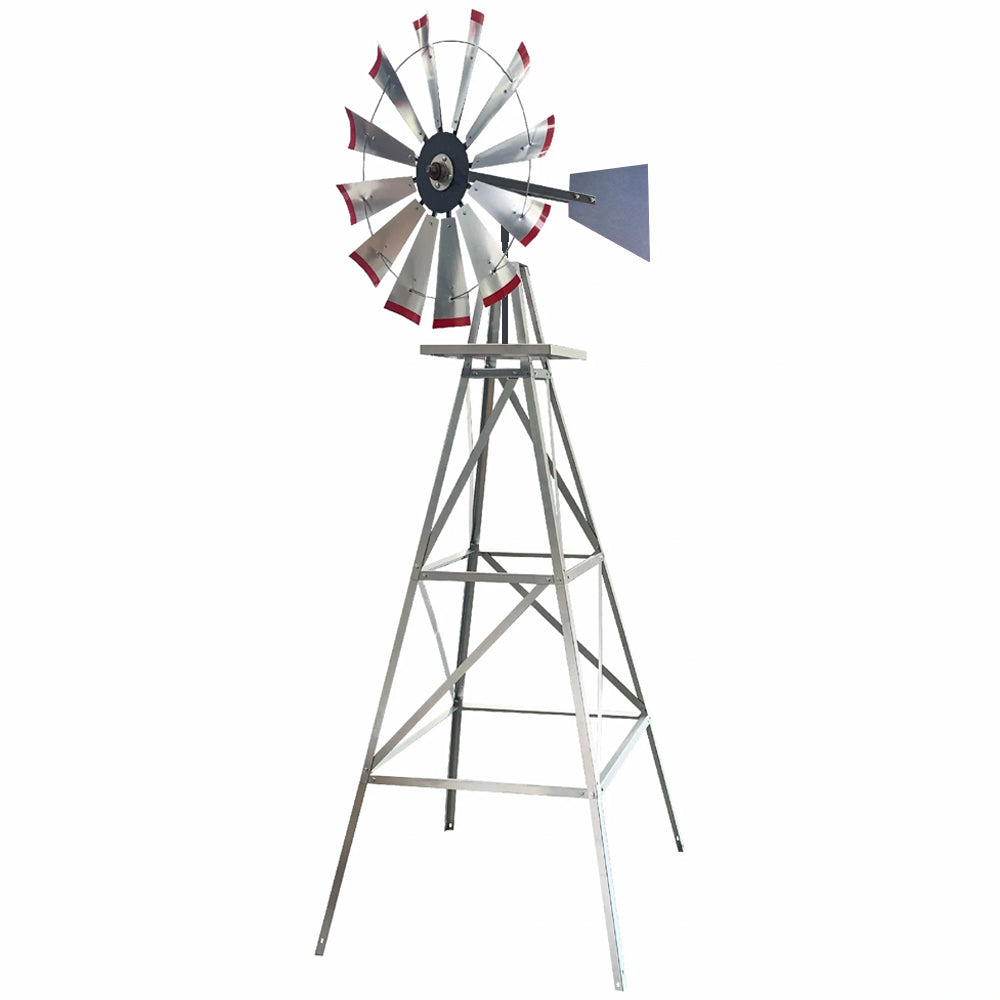 11' Windmill with Plain Tail and Metal Stand