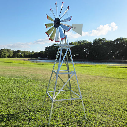 11' Windmill with Plain Tail and Metal Stand
