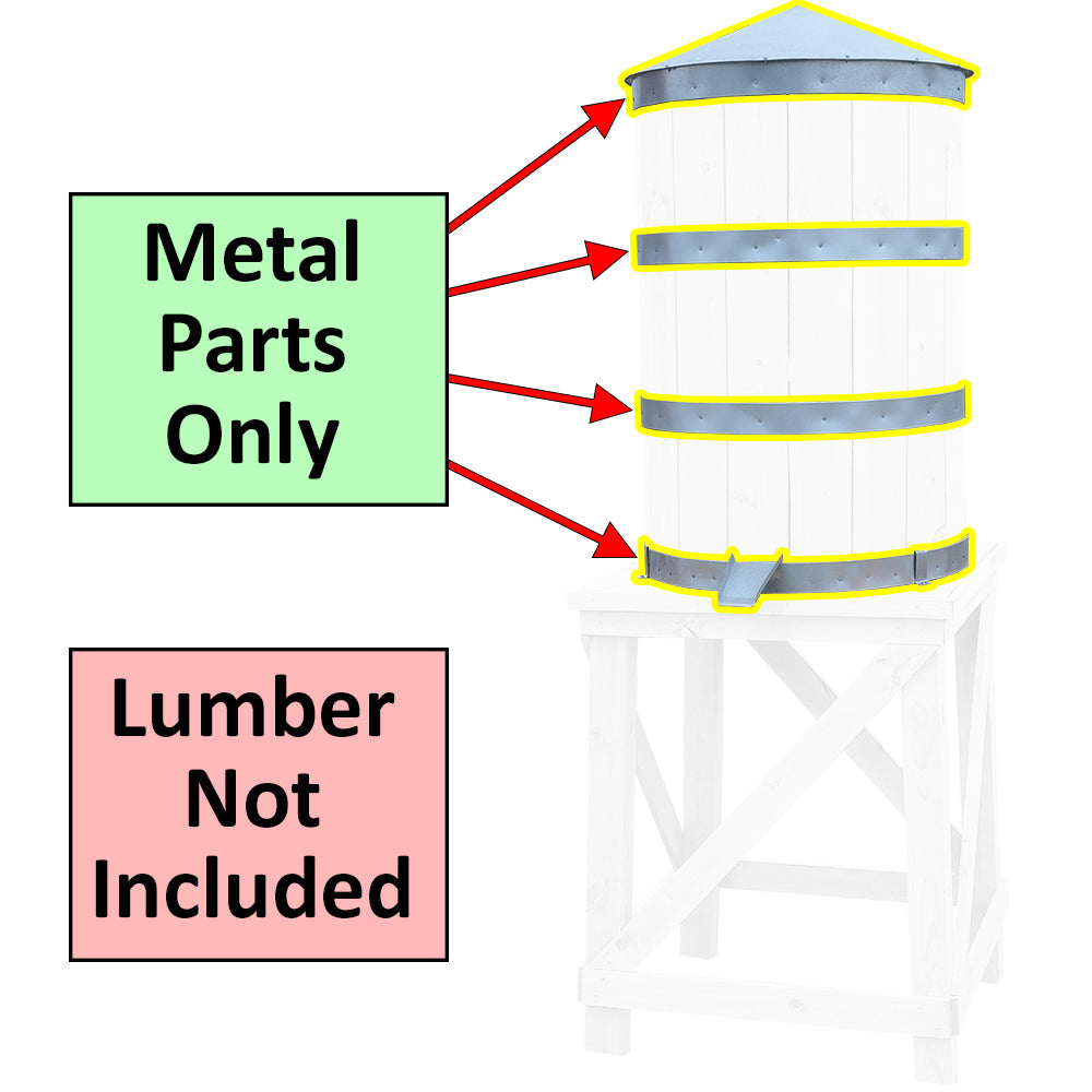 Large Water Tower, Metal Parts Only
