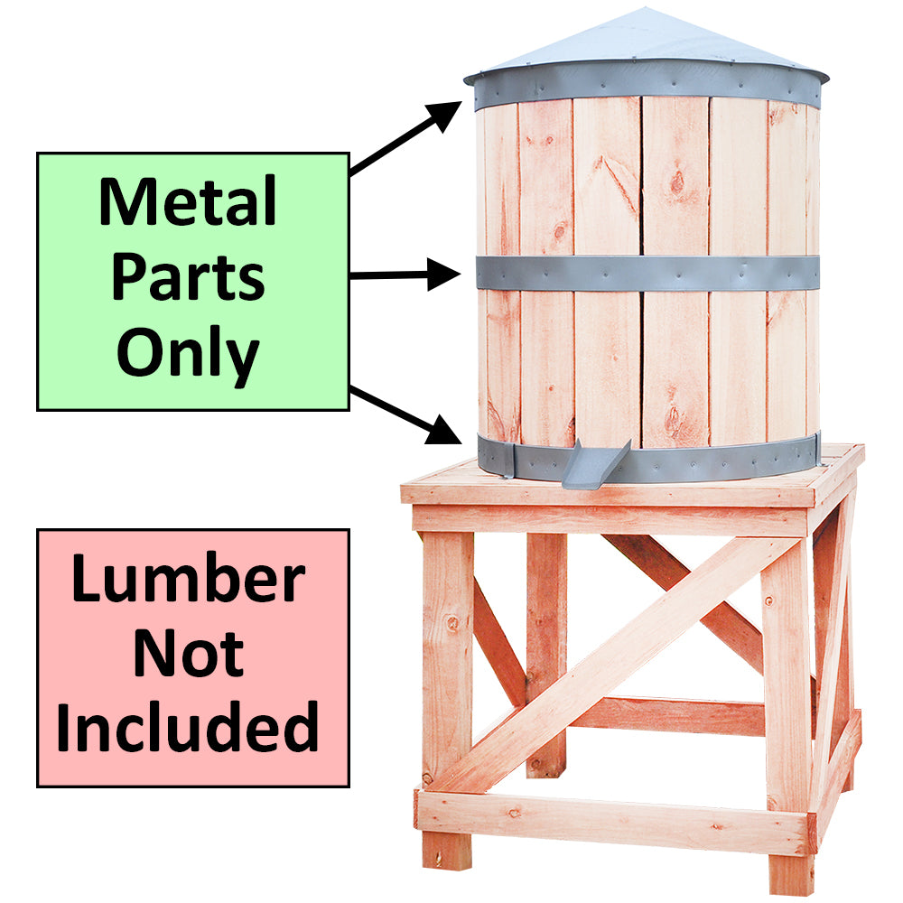 Medium Water Tower, Metal Parts Only