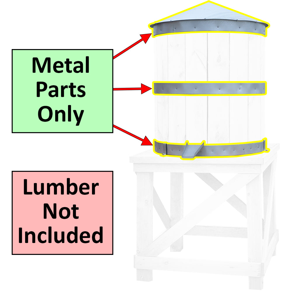 Medium Water Tower, Metal Parts Only