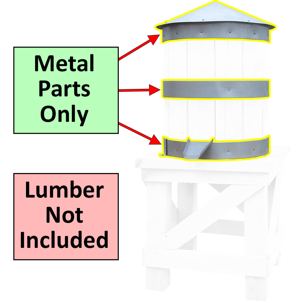 Small Water Tower, Metal Parts Only